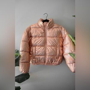 BP Shine Puffer Metallic Coat